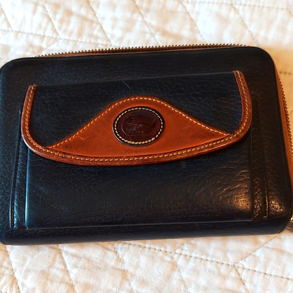 Dooney & Bourke Accessories - Dooney & Bourke Pebble Leather Wallet (Navy)